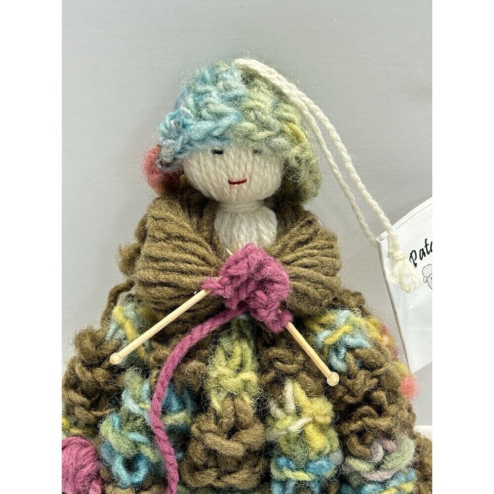 Vintage Doll Handmade Crochet Hand Knitted Patagonia Chile 6.5" Colorful - Picture 5 of 11